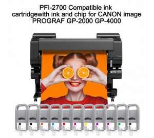 700ML PFI-2700 Compatible Ink Cartridge With Pigment Ink&Chip For Canon imagePROGRAF GP-4000 and GP-2000 printers